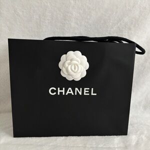 Chanel Paper Gift Bag With Flower Camelia, H 10” x L 12”x W 5”